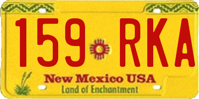 NM license plate 159RKA