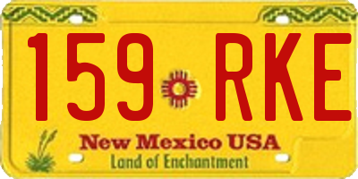NM license plate 159RKE