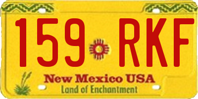 NM license plate 159RKF