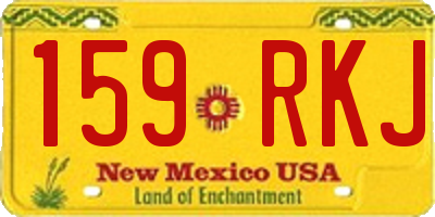NM license plate 159RKJ