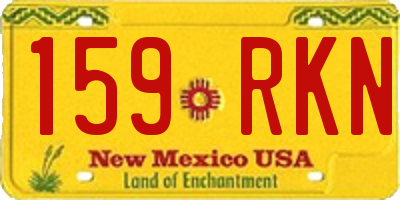 NM license plate 159RKN