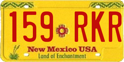NM license plate 159RKR