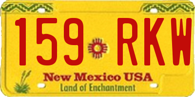 NM license plate 159RKW