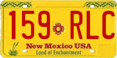 NM license plate 159RLC
