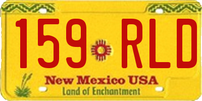 NM license plate 159RLD