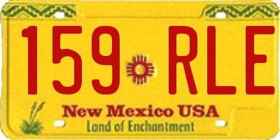 NM license plate 159RLE