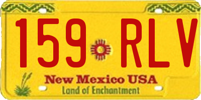 NM license plate 159RLV