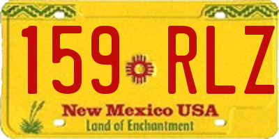 NM license plate 159RLZ