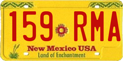 NM license plate 159RMA