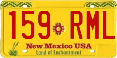 NM license plate 159RML