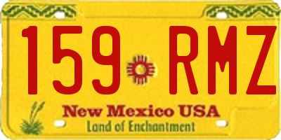 NM license plate 159RMZ