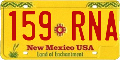 NM license plate 159RNA