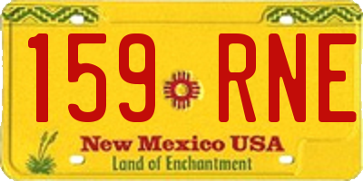 NM license plate 159RNE
