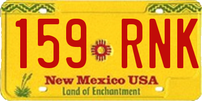 NM license plate 159RNK