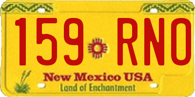 NM license plate 159RNO