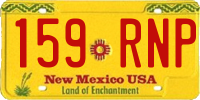 NM license plate 159RNP