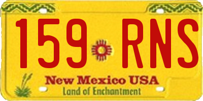 NM license plate 159RNS