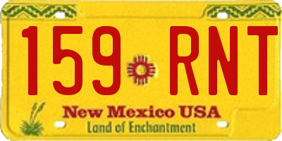 NM license plate 159RNT