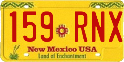 NM license plate 159RNX