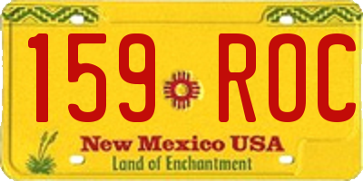 NM license plate 159ROC