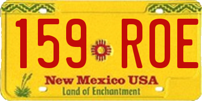 NM license plate 159ROE