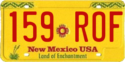 NM license plate 159ROF