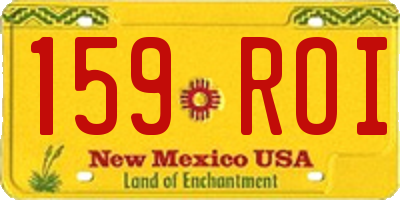 NM license plate 159ROI