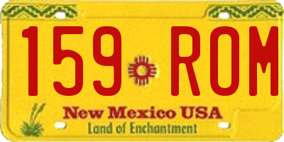 NM license plate 159ROM