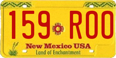 NM license plate 159ROO