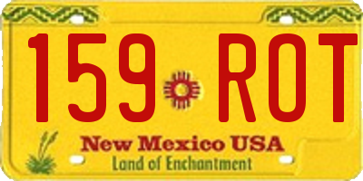 NM license plate 159ROT