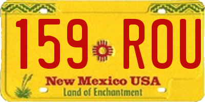 NM license plate 159ROU