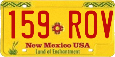 NM license plate 159ROV