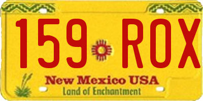 NM license plate 159ROX
