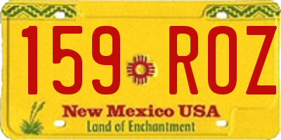 NM license plate 159ROZ