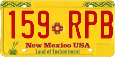 NM license plate 159RPB