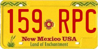 NM license plate 159RPC