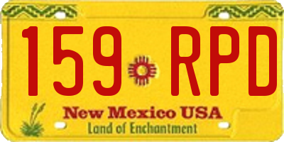 NM license plate 159RPD