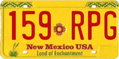 NM license plate 159RPG