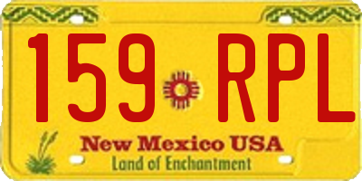 NM license plate 159RPL