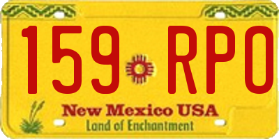 NM license plate 159RPO