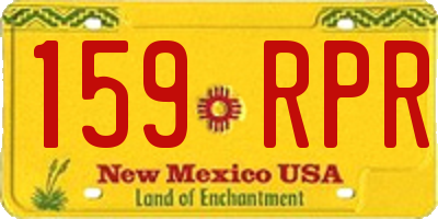 NM license plate 159RPR