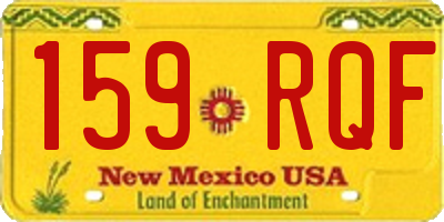 NM license plate 159RQF