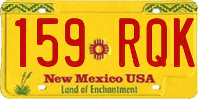 NM license plate 159RQK