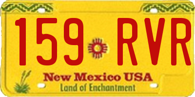 NM license plate 159RVR