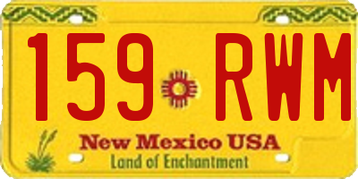 NM license plate 159RWM