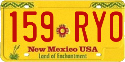 NM license plate 159RYO
