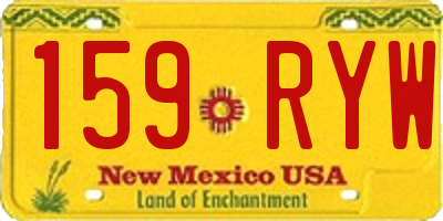 NM license plate 159RYW
