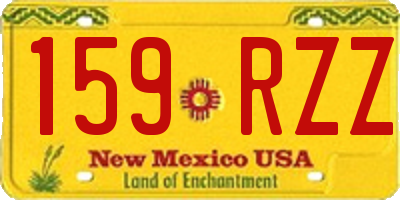 NM license plate 159RZZ