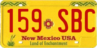 NM license plate 159SBC