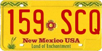 NM license plate 159SCQ